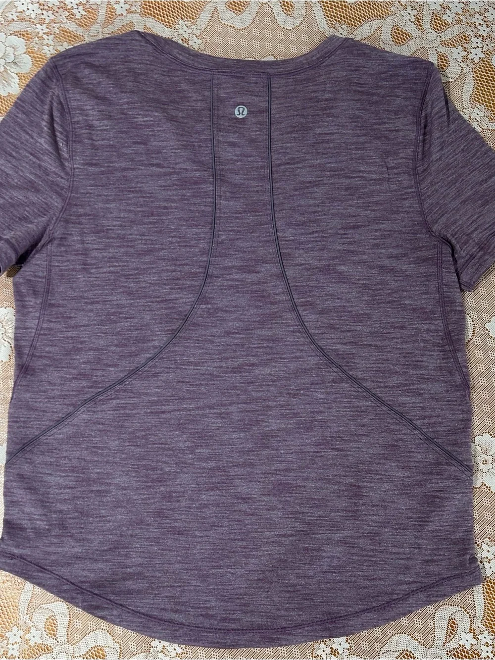 Lululemon Purple Heather Short Sleeve Crew Tee